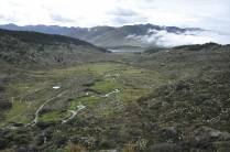 A bela paisagem do Parque Nacional Laguna Negra, perto de Apartaderos, na região de Mérida, nos Andes venezuelanos
